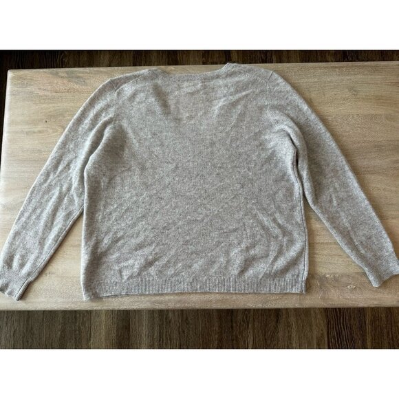 Nordstrom NWT Cashmere V-Neck Sweater in Beige Hummus Heather Size XXL - Picture 10 of 10
